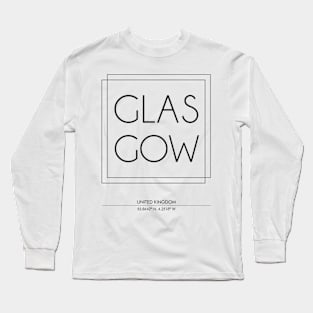 Glasgow City typography 2 Long Sleeve T-Shirt